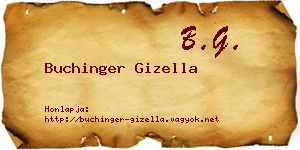 Buchinger Gizella névjegykártya